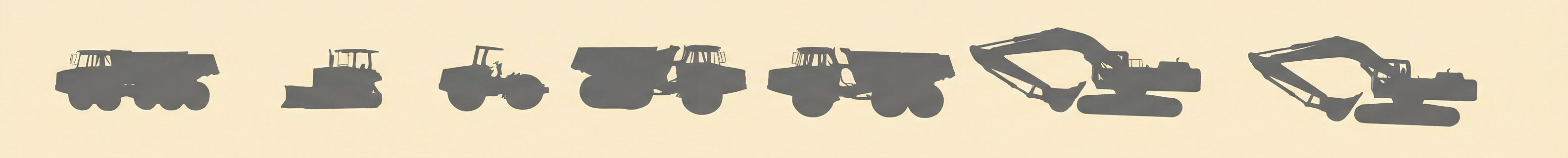 Construction machines silhouette